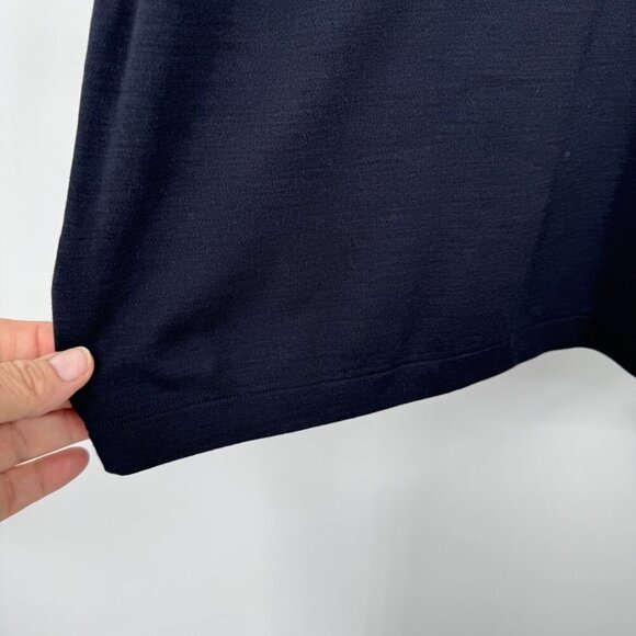 Ermenegildo Zegna Navy Blue Wool High Performance Crew Neck T-Shirt XL - Picture 6 of 10